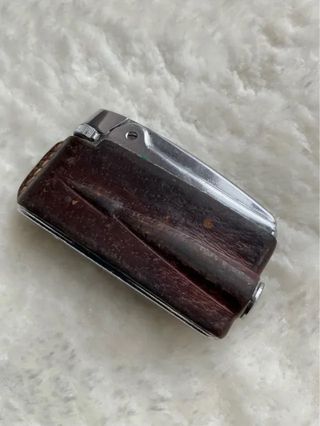 Accendino Ronson Pelle Marrone Vintage
