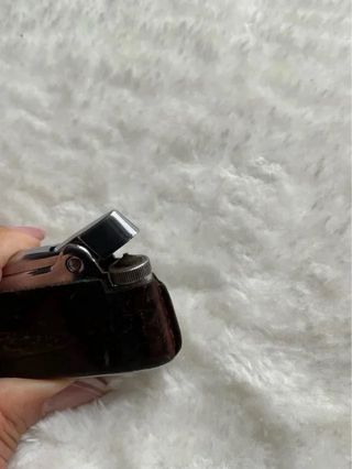 Accendino Ronson Pelle Marrone Vintage