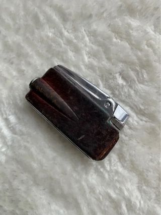 Accendino Ronson Pelle Marrone Vintage