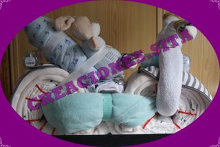 Tarta de pañales para bebé