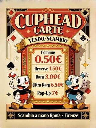 Carte Cuphead Vendo/Scambio