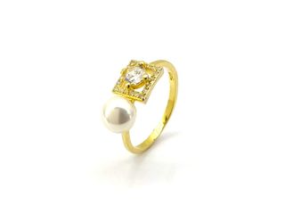 sortija plata 925mm con piedra con circonita t. 16 (17,84 mm)