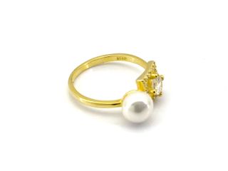 sortija plata 925mm con piedra con circonita t. 16 (17,84 mm)