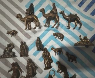 Belén Nacimiento Navidad Figuras Bronce