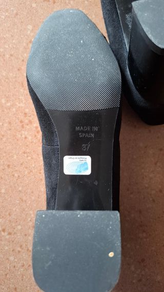 Zapatos Negros Ante y Charol ANTEA