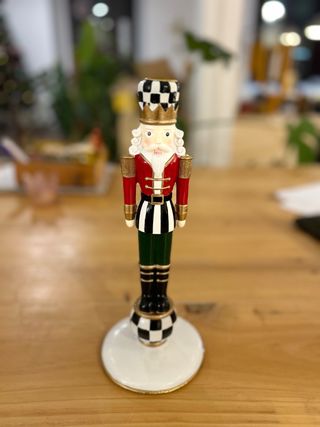 Portacandele Nutcracker di Natale in Resina