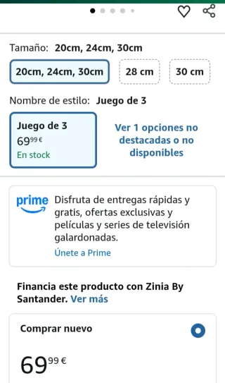 Set di 3 padelle in metallo Amazon Basics