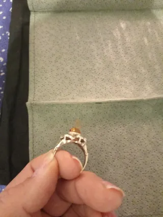 Anillo Plata Flor Ámbar