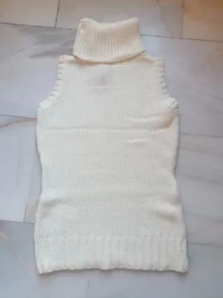 Chaleco de lana blanco