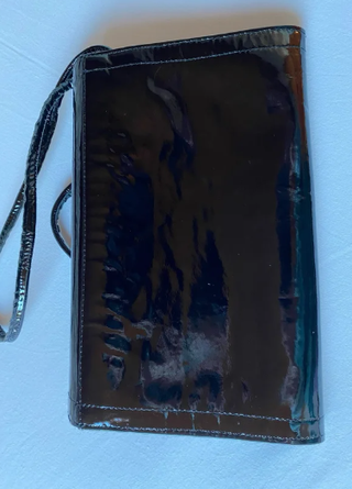 Bolso Cartera Charol Negro BM