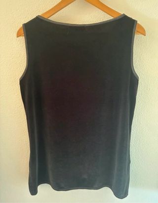 Top Terciopelo Lentejuelas Negro Talla 46