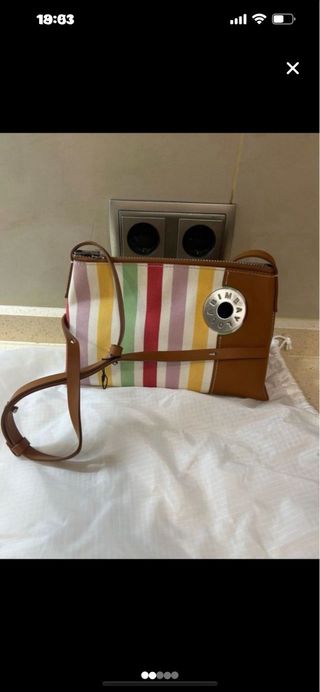 Bolso Bimba y Lola Multicolor Rayas Marrón