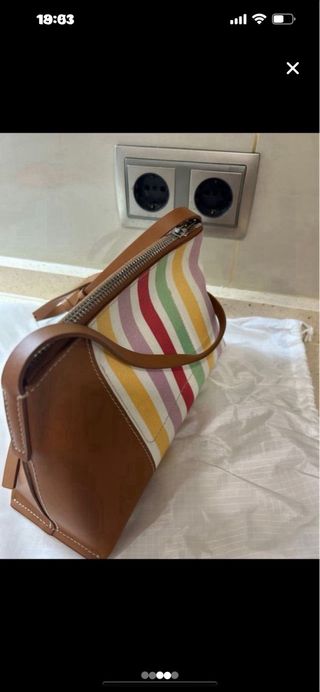 Bolso Bimba y Lola Multicolor Rayas Marrón