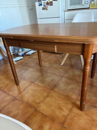 Mesa de cocina extensible madera