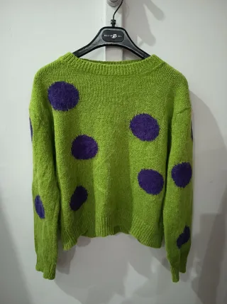 Maglioncino Pois Verde e Viola