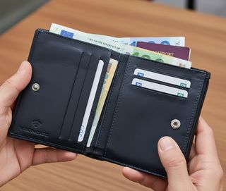 Portafogli in vera pelle Roncato nero