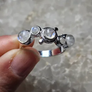 Anillo Plata 925 Piedra Luna
