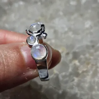 Anillo Plata 925 Piedra Luna