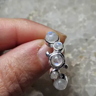 Anillo Plata 925 Piedra Luna