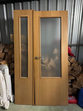 Puerta Roble Salón 72+42 x 210cm