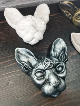 Set 4 Teste Gatto Gotico