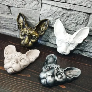 Set 4 Teste Gatto Gotico