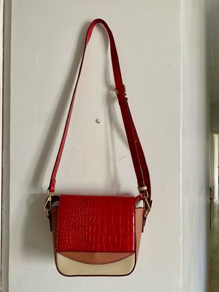 Bolso Misako Mujer Rojo y Beige