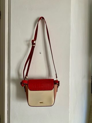 Bolso Misako Mujer Rojo y Beige