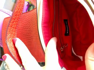 Bolso Misako Mujer Rojo y Beige