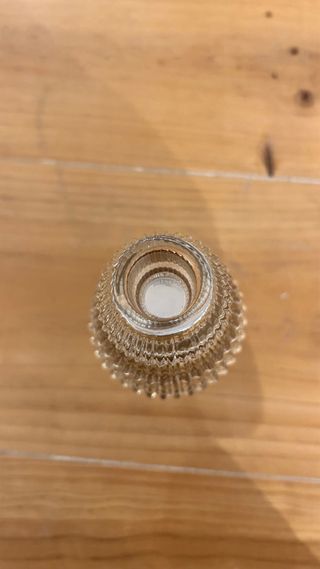 Portacandele albero di Natale in vetro