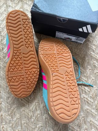 Adidas Samba Plataforma Verde/Rosa