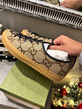 Scarpe Gucci Uomo Beige/Marrone Tg 46 Nuove