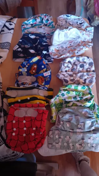 Pañales de tela reutilizables