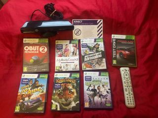 Lote Kinect Xbox 360 con 7 Juegos; 4 precintados