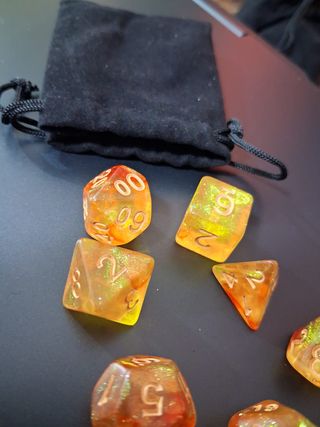 Set Dadi Poliedrici arancione