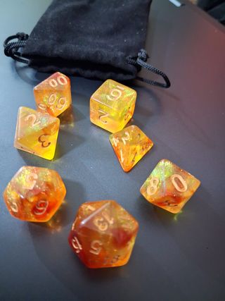 Set Dadi Poliedrici arancione