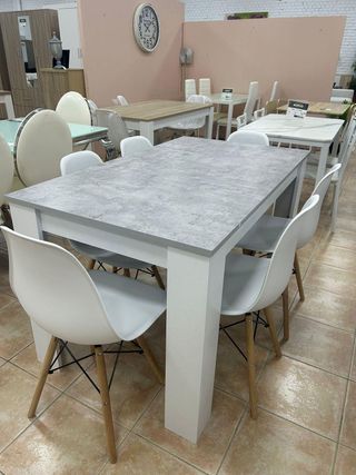 Conjunto de mesa extensible + 6 sillas ¡NUEVAS!