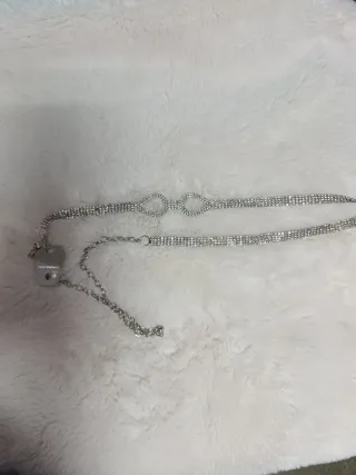 Cinturón de circonitas plateado