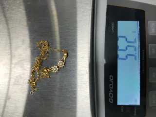 Collar Oro 18k con Flores y Circonitas