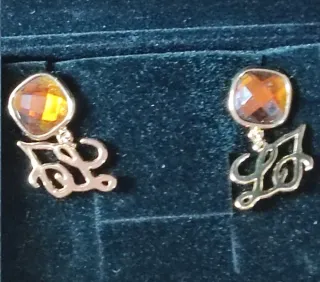 Orecchini Liu Jo dorati con pietra