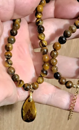 Collana Occhio di Tigre con Pendente