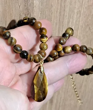 Collana Occhio di Tigre con Pendente