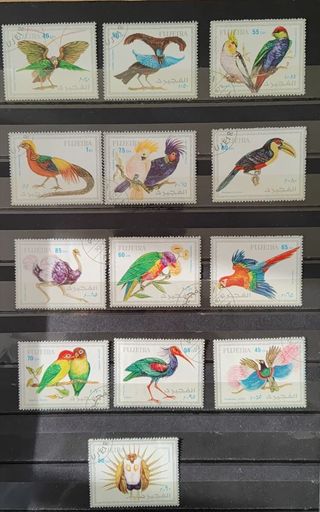 Lote sellos aves y pajaros diferentes paises