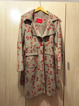 Chaquetón By Lu pana estampado talla 38