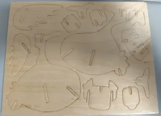 Puzzle Madera 3D Gallo y Cocodrilo