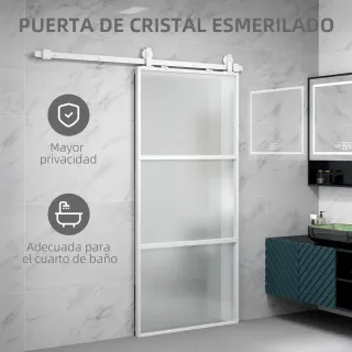Puerta Corredera Cristal con Herrajes