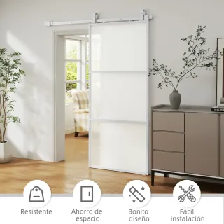Puerta Corredera Cristal con Herrajes
