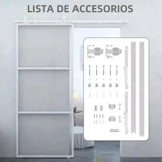 Puerta Corredera Cristal con Herrajes