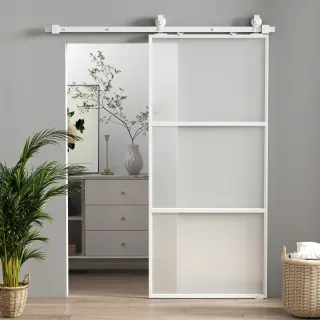 Puerta Corredera Cristal con Herrajes