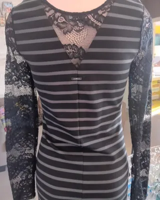 Liu Jo Abito a righe con pizzo